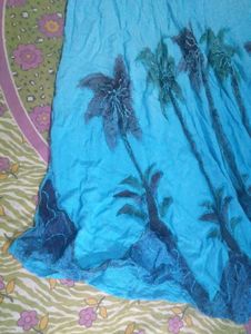 Bohemian Blue Palm Tree Dress