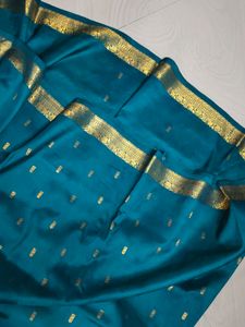 Green Colour Pattu Saree With Blouse