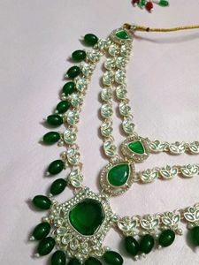 Luxury Emerald Green multy layered necklace