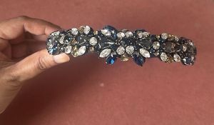 Navy Blue & Silver Jeweled Headband