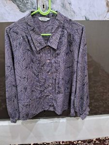 Chic Printed Button-Up Shirt