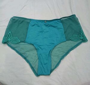 💙 Elegant Teal Briefs with Lace Detail