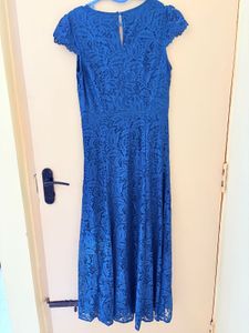 Elegant Blue Lace Dress