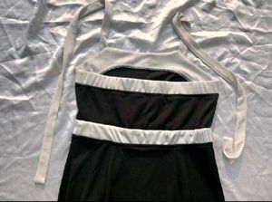 Black Colourblocked Shoulder Straps Maxi Dress