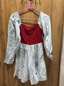 Tiered Ruffle Sleeve Dress