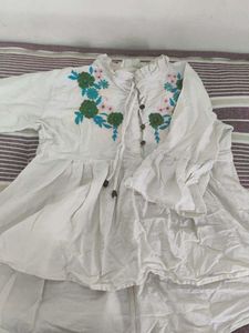short pure cotton floral kurti