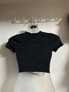 Black Hustle Squad Cropped T-Shirt