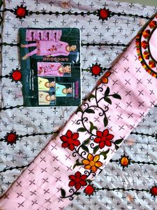 Pink Embroidery Thread Work&amp; Sequin Work Suit