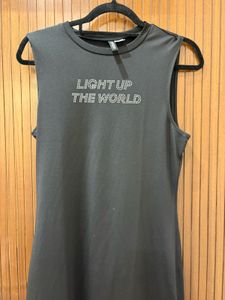 Sparkly Graphic Sleeveless Top