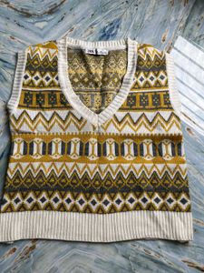 Zara Fair Isle Knit Vest