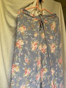 Floral wrap up tie palazzo