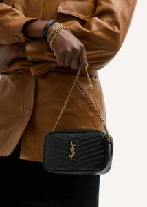 YSL Black Quilted Lou Mini leather shoulder bag WD