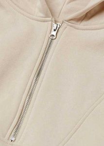 Women Beige Oversized Hoodie