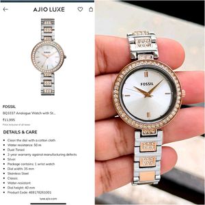 Fossil Two-Tone Crystal Watch premium mastercopy