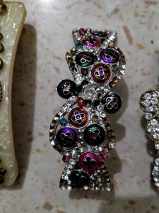 Set of 3 Embellished Hair Clips