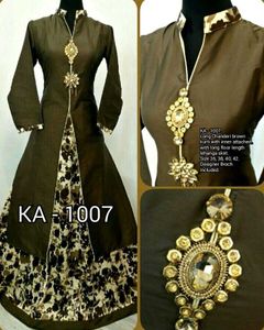 Elegant Brown Floral gown