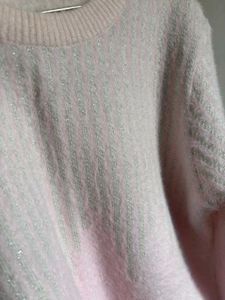 Cozy Pink Ribbed Knit Sweater