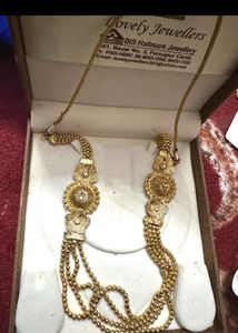 Elegant Gold-Tone Layered Necklace Unused