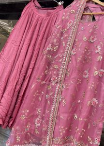 Stunning Pink Embroidered Lehenga Choli