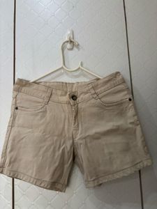 Beige Cargo Shorts