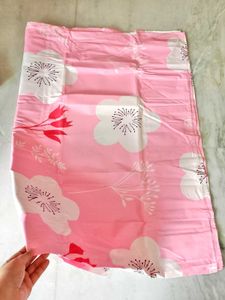 Pink Floral Bed Sheet with Pillow Covers