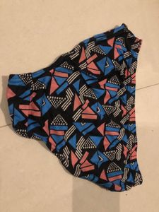 Retro Geometric Print Bikini Top