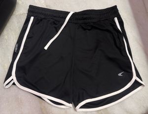 Black Running Shorts with White Trim