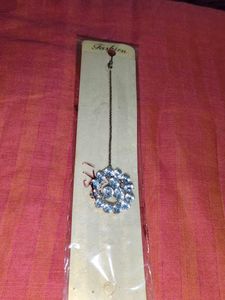 Stunning Blue Stone Maang Tikka