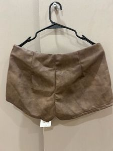 Lace-Up Faux Suede Shorts
