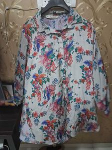 Floral Print Button-Up Shirt