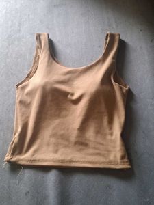 Tan Padded Tank Top