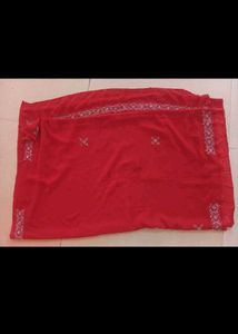 Red Embroidered Saree