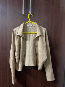 Textured Button-Up Shirt