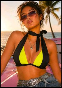 Bold Halterneck Bikini Top