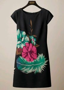 Tropical bloom mini shift dress