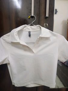 White Collar Top