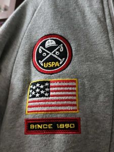 USPA Grey Zip-Up Hoodie