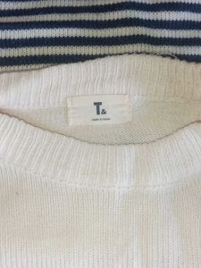 Striped Knit Pullover Sweater