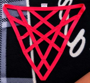 Red Strappy G-String Panty S