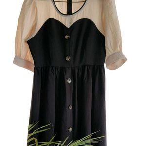 korean black dress