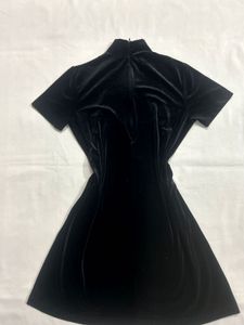 Black Velvet Mini Dress
