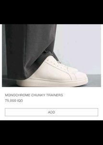 Classic White Lace-Up Sneakers 44/ uk9.5