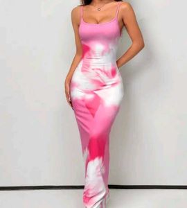 Pink Floral Maxi Dress