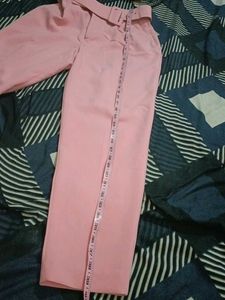 Stylish pastel Pink High-Waist Trousers