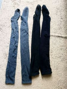 Lot of 2 Pairs Thigh High Socks
