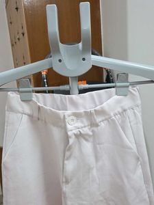 Wide-Legged White Pants