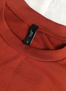 Rust Puff Sleeve Top