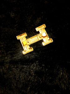 Hermes Logo Gold Belt Buckle