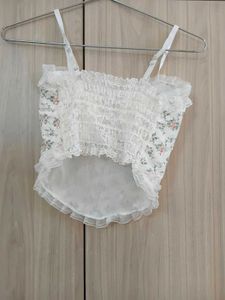 Floral Lace Trim Camisole Top(NEW)
