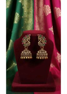 Traditional Temple Jhumka Earrings Set (Pack of 6)
